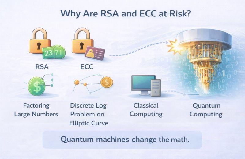 Why RSA and ECC are at risk from quantum computing
